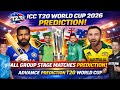 Icc T20 World Cup 2026 Prediction | All Group Stage Matches Prediction | Advance Matches T20 WC 2026