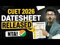CUET 2026 Complete Datesheet Guide | Subject-wise Exam Shifts \u0026 Timings ✅