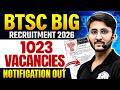 BTSC NEW VACANCY 2026 | 1023 Vacancies | BTSC Recruitment 2026 | Engineers Wallah