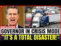 California Governor Responds After Thousands of Truckers Leave the State