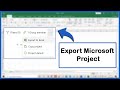 How To Export Microsoft Project To Excel (Exporting Complete Project Data tTo Excel)