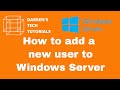 How to add a new user to Windows Server