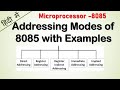 Addressing modes of 8085 in Hindi | Addressing modes of microprocessor 8085 with examples