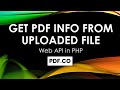 How to Get PDF Info using PDF.co Web API in PHP
