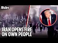 Horror in Iran as screaming protesters are SHOT on by security forces despite Trump's threat