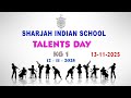 SHARJAH INDIAN SCHOOL TALENTS DAY KG 1   13   11   2025