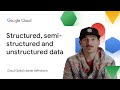 Structured, semi-structured, and unstructured data
