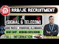 RRB JE 2025✅ | JE SIGNAL \u0026 TELECOM JOB PROFILE #rrbje #rrb #rrbje2025 #railway 