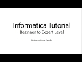 Informatica Tutorial: Beginner To Expert
