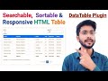 Creating a Searchable, Sortable HTML Table using DataTables Plug-in for Jquery