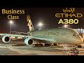 BUSINESS Etihad Airbus A380  🇦🇪 Abu Dhabi - Paris CDG 🇫🇷  Upper Deck  [FULL FLIGHT REPORT]