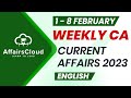 CurrentAffairs Weekly | 1 - 8 February 2023 | English | Current Affairs | AffairsCloud