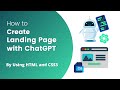 ChatGPT: How to create a landing page in HTML and CSS3