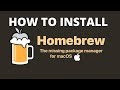 Install Homebrew on you MacOS (Macbook M1, M1 Pro, M1 Max)