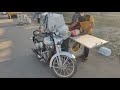 Man Selling Sandwich on his Bullet Bike | Famous Sandwich Wale Bullet Raja | INDIAN STREET FOOD