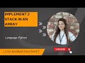 Implement 2 stack in an array in Python