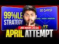 🔴JEE 2026 : April Attempt detailed Strategy for 99%ile🔥  ||  #iitjee #iit #jee #neet