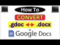 How to Convert a Google Docs File into a Microsoft Word (.docx) File | PC Tutorial