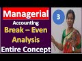 3. Break – Even Analysis Entire Concept - from Managerial Accounting