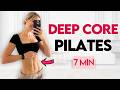 Sculpted Pilates Abs in 14 Days (Deep Core Activation) | 7 min Workout