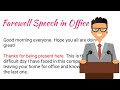 Farewell Speech in Office - 4 | How to deliver a Speech in English | Farewell Speech in English