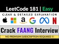 Leetcode 181 - Employees Who Earn More Than Their Managers - Python Solution | FAANG Interviews