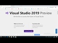 Download + Install VisualStudio 2019 Preview