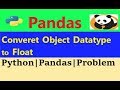 pandas object data type to float|python pandas|data analysis with python