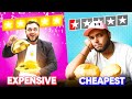 35 vs 35,000 LIVING ONLY EXPENSIVE VS CHEAPEST FOOD FOR 24 HOURS CHALLENGE 🤑🤑
