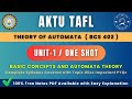TAFL Unit 1 One Shot | BCS402 Theory of Automata and Formal Language Complete One Shot 2026 | AKTU