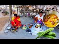 FISH EGG CURRY and RIDGE GOURD || cooking and eating by santali tribe old couple #fisheggrecipe