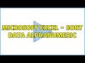 Microsoft Excel - sort data alphanumeric