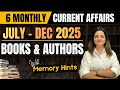Books \u0026 Authors July to December 2025 | 6 Months Current Affairs 2025