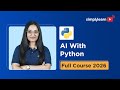 AI With Python Full Course 2026 [FREE] | Learn Artificial Intelligence With Python | Simplilearn