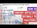 Converting Repeating Decimals to Fractions (one repeated digit)