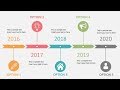 Flat Road-map Horizontal Animated Timelines | PowerPoint Slide 2016