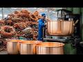 Incredible Recycling Process Of Old Copper Wire to Make New Giant Copper Cooking Pots In Factory