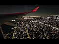 Landing at JFK Airport, New York City. Onboard Helsinki - New York Finnair flight AY15 (Airbus A350)