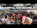 Walking Insane Crowds in Sampaloc Manila Philippines [4K HDR]