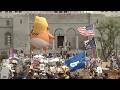 At LA No Kings protest, inflatable Trump baby and more displays captured in livestream footage