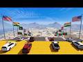 GTA 5: India🇮🇳 Pakistan🇵🇰 Bangladesh🇧🇩 Nepal🇳🇵 USA🇺🇲 Cars JUMP Challenge