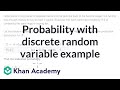 Probability with discrete random variable example | Random variables | AP Statistics | Khan Academy