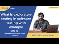 Software Testing Tutorial in Hindi - What is exploratory testing in software testing with example