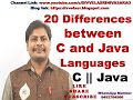 Difference between C and Java || C vs Java || difference between C and Java programming languages ||