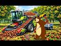 Farm Harvest Overload! 😱🌰 | Epic Chestnut Collecting Machine in Action! | Farm Life Animation