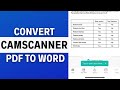 How to convert PDF to Word using CamScanner app (LATEST GUIDE)