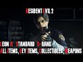 RESIDENT EVIL 2 REMAKE | Standard Leon A 100% | S+ RANK | NO SAVES | ALL ITEMS, KEY ITEMS, WEAPONS