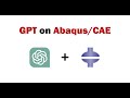 OpenAI's GPT on Abaqus/CAE
