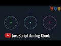 Build analog clock using JavaScript canvas - Neumorphism clock UI design