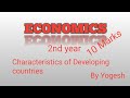 Characteristics of Developing countries
